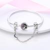 925 Sterling Silver Glowing Stars Moon Sun Rainbow Dangle Charms Beads Bracelet Necklace Jewelry Women