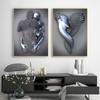 3D Любовь Сердце Серая Металлическая Фигура Статуя Холст Картина Плакаты и принты Современные Настенные Художественные Фотографии для Гостиной Домашний Декор