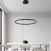 OptiQ Round - modern hanging lamp 15W LED 60 cm ring black