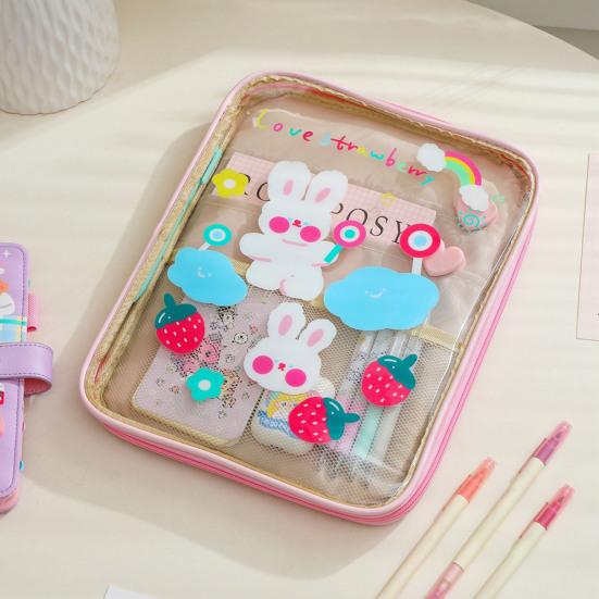 9,7-11-дюймовая сумка для планшета, мультяшный узор, износостойкая, водонепроницаемая, застежка-молния, защита от падений, прозрачная сумка для хранения, мягкая мини-сумка для ноутбука для iPad для девочек