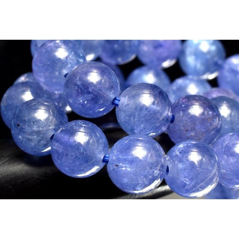 Used [1 item] AAAABlue-purple gem Tanzanite 7mm bracelet power stone natural stone _MD5402