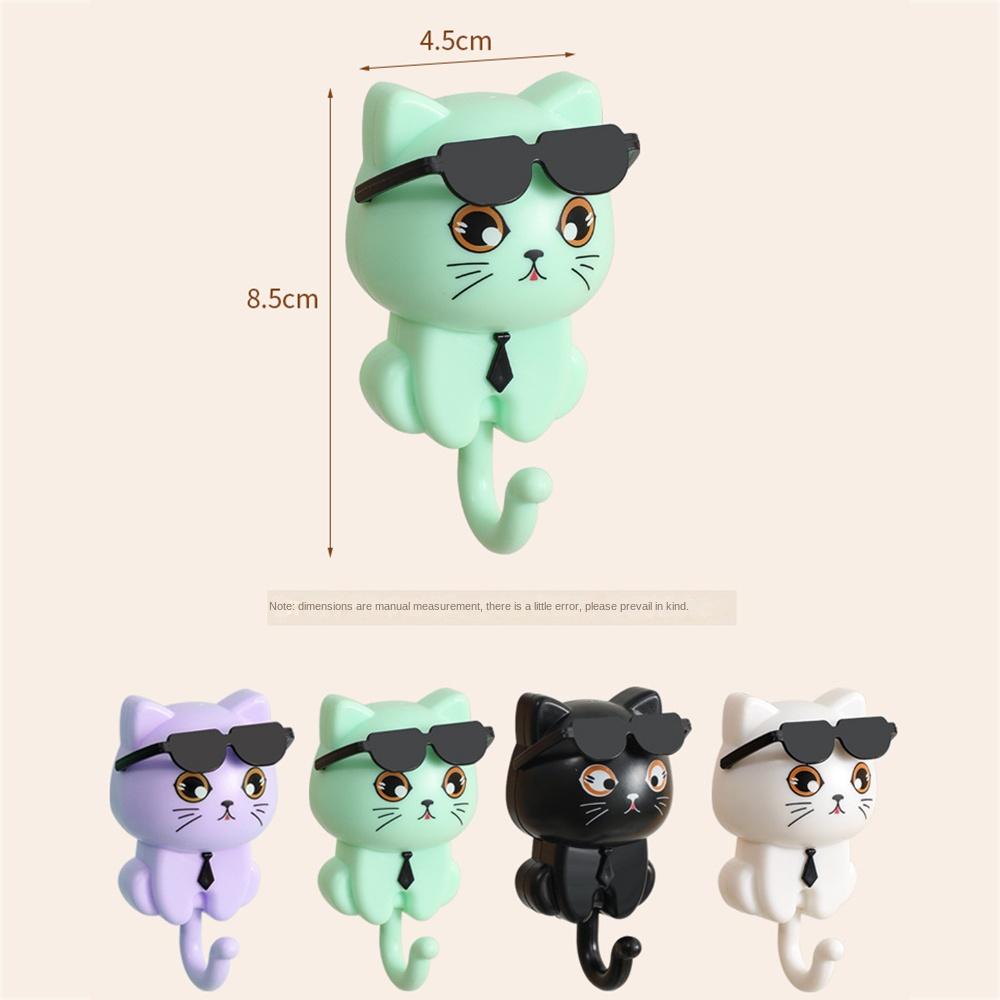 Cartoon Cat Decorative Hooks Seamless Funny Heavy Duty Hook Creative Clothes Hook Bathroom