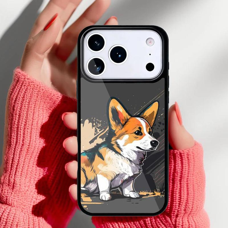 Забавный чехол для телефона с корги для iPhone 17 16 15 14 13 Pro Max Задняя крышка для 12 11 Pro Coque