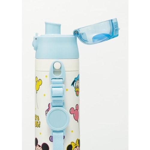 Skater Children's Water Bottle, 470ml, Direct Drinking, Disney Mickey & Friends Balloon Design, for Boys and Girls, Insulated Stainless Steel, Lightwe