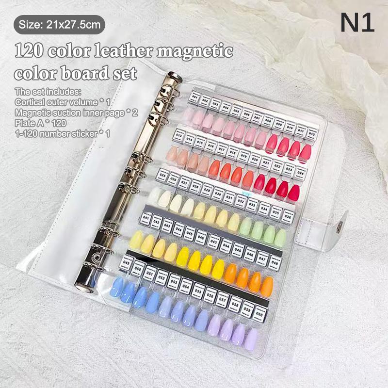Nail Color Palette Magnetic Acrylic Color Card Book Nail Polish Glue Sample Display Tool Nail Wearing Style Sample Display Board