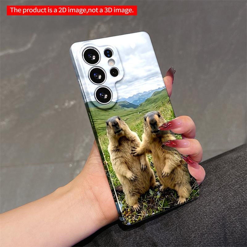 2DFlat Samsung phone case Alpine Marmots in Mountain Valley Applicable to Galaxy S22 S23 S24 S25ULTRA S26 A12 A13 A14 A15 A16