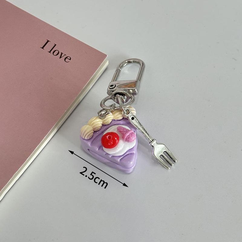 Творческий сладкий десерт торт вилка брелок кулон для женщин мужчин милый имитация еды рюкзак украшения аксессуары подарки