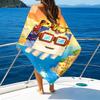 Beach Towel with Blocky pixel game Pattern - soft,absorbent,machine washable Lightweight&Modern,swimming,Travel Essentials