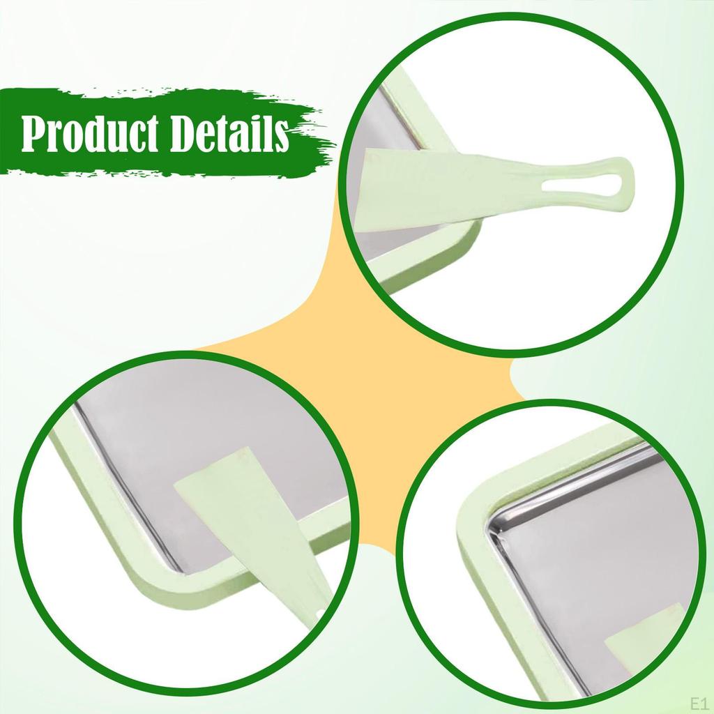 Instant Rolled Ice Cream Maker Pan Frozen Dessert Tray with 2 Scrapers for Kids Adults Home