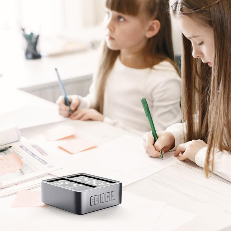 Цифровой таймер с USB-зарядкой, двойной LED-экран, обратный отсчет, магнитная задняя сторона, регулируемая громкость, для готовки, тренировок