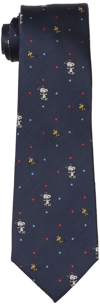 PEANUTS Снупи Вудсток Галстук, В горошек, PN918307, Темно-синий