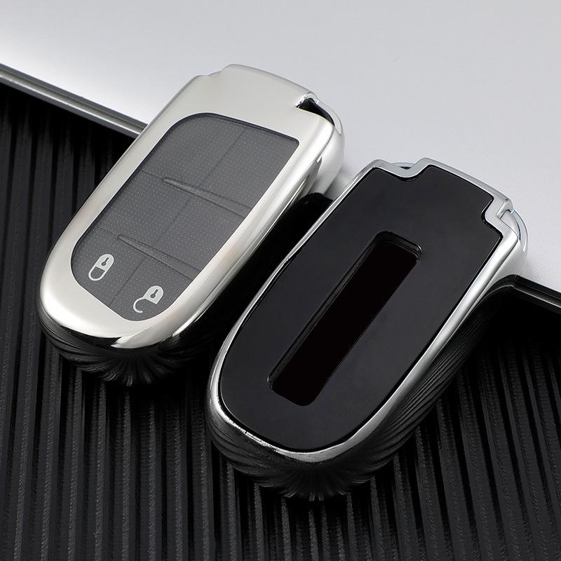 Совместимый чехол для ключа для Jeep Compass, Renegade, Grand Cherokee и Dodge