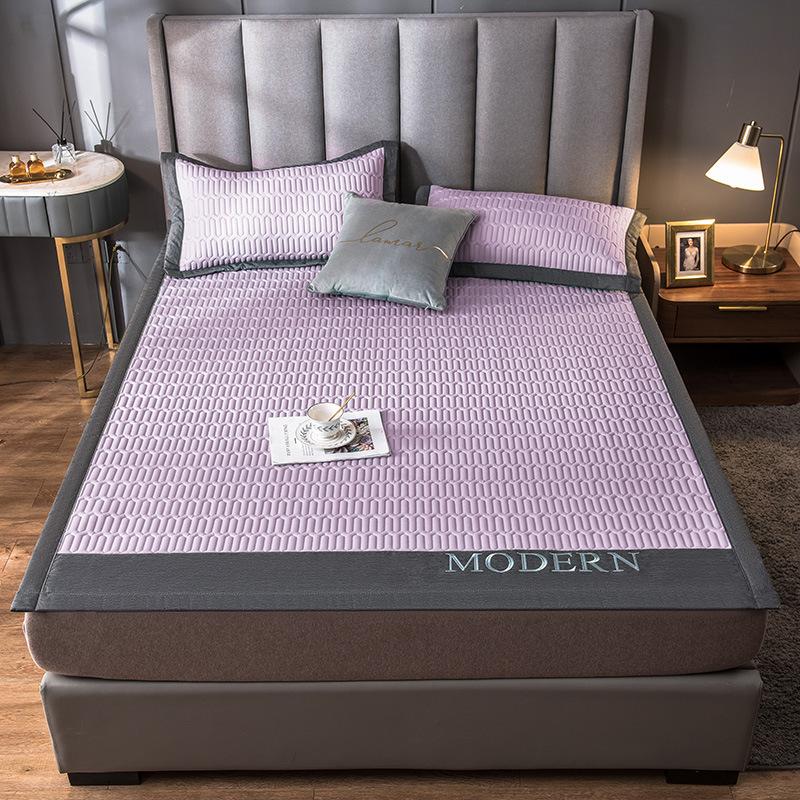 Новый толстый 0,5-дюймовый вышитый латексный коврик, однотонный противоскользящий складной коврик, который можно стирать в машине.