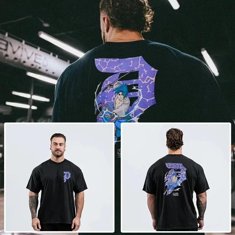 Футболка CBUM Gym Thavage Cotton Men Harajuku с короткими рукавами Футболка для бодибилдинга Спортивные футболки Летние тренировки Тренировка Бег
