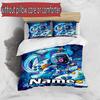 3pcs Duvet Cover Set (1*Duvet Cover + 2*Pillowcase, Without Core), Custom Name Cosmic Bot Crew Pattern Bedding Set, Home Bedroom Decor Gift