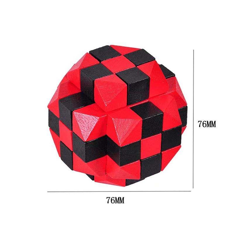 Luban Lock Puzzle Unlock Interlock Game IQ Test Wooden Brain Teasers For Adults Kids Logic Smart Mind Challenge Educational Toys