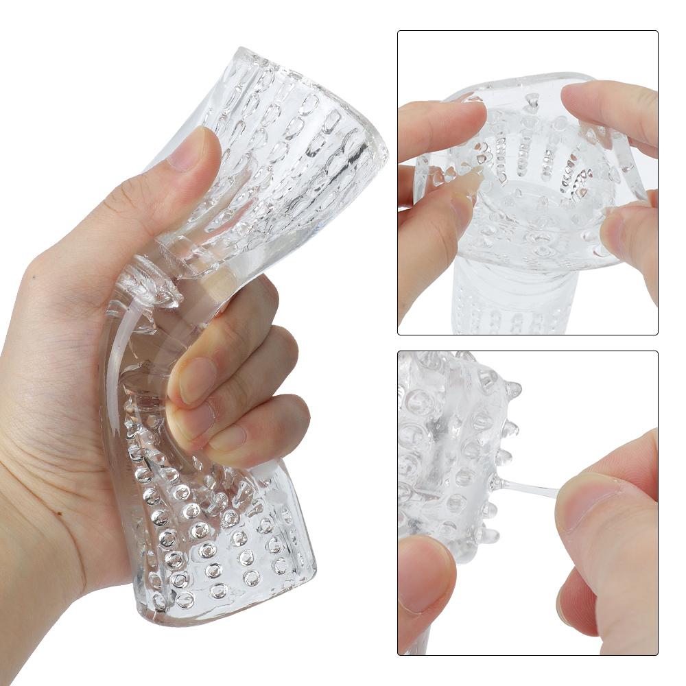 Sex Toy Male Masturbator Cup Sucking Penis Pump Glans Realistic Anal Pussy Vagina G-Spot Stimulator Transparent For Men Adult 18