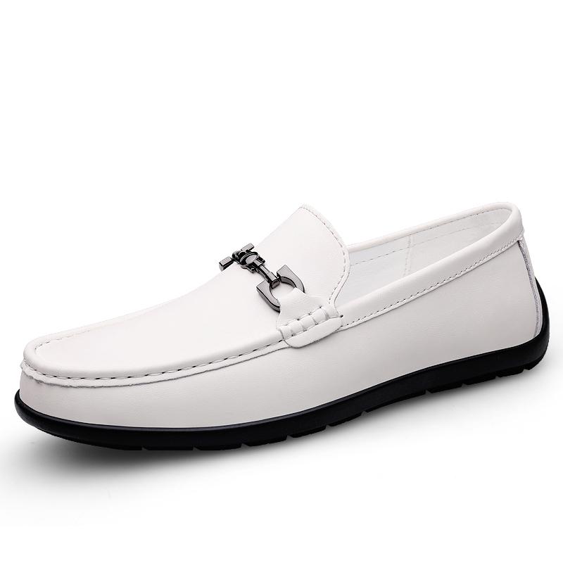 Мода Новый Тренд Мужские Туфли Платья Горячая Распродажа Мужские Лоферы Натуральная Кожа Повседневная Обувь Слипоны Обувь для Вождения Досуг Прогулки Мокасины