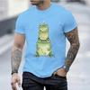 3D Принт Футболка 'Рождественская Елка Лягушка' Мужская Футболка для Любителей Лягушек Унисекс Милая Футболка с Рождественской Графикой Лягушки Оверсайз Женская Одежда
