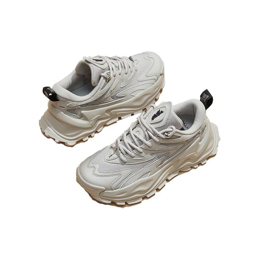 Anta Горячие ретро нескользящие амортизирующие износостойкие низкие папины туфли женские кроссовки серые 122148880R-1