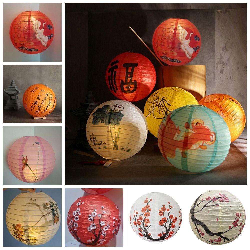 Paper Mid-Autumn Lantern Hanging Paper Lantern Retro Lantern Festival