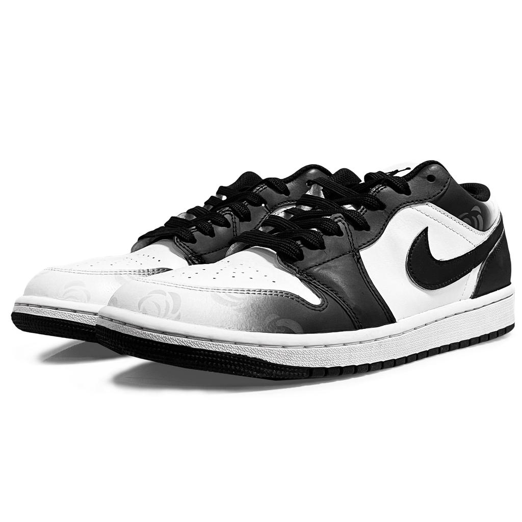 Jordan Air Jordan 1 Нескользящие Низкие Винтажные Баскетбольные Кроссовки Мужские Черно-Белые 553558-132(Команда369-)