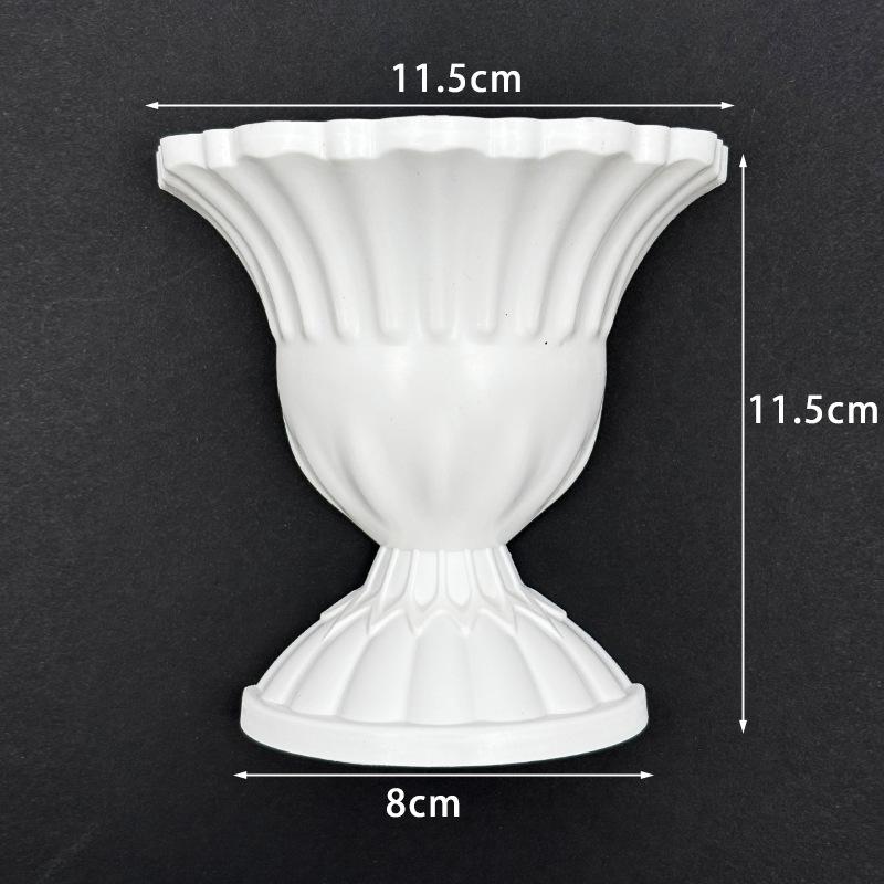 Chic French Oil Painting Style Half Wall Vase for Stylish White Flower DIY Home Decoration Projects
