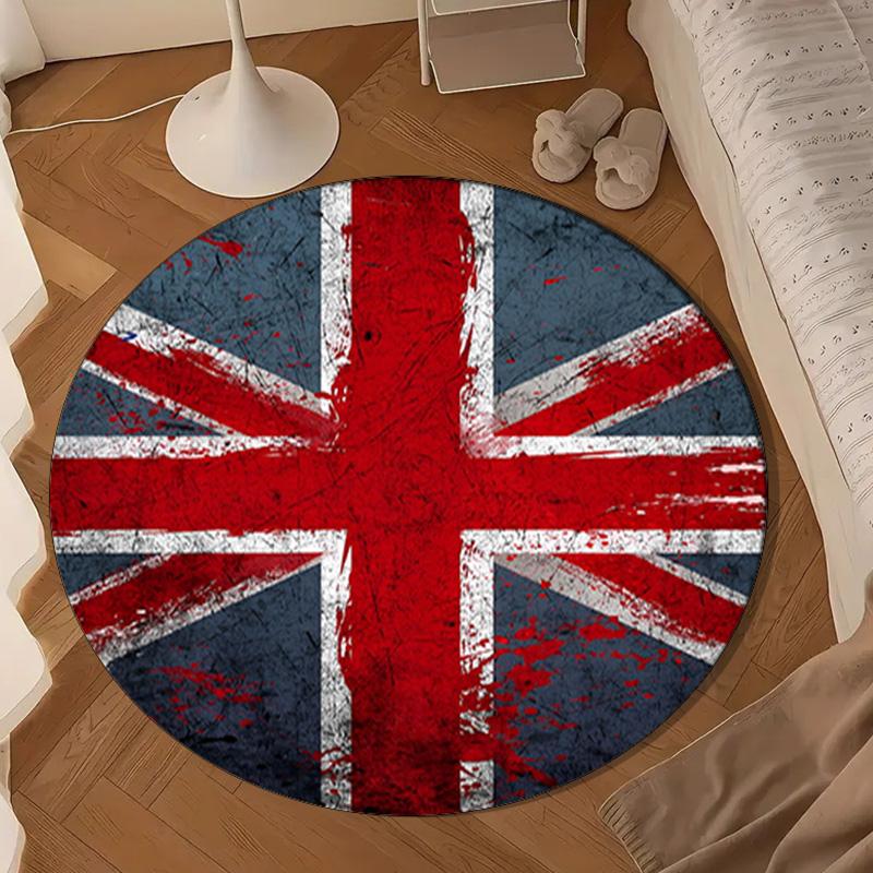 British Flag Artwork Round mat Home Decor, Chair rug For livingroom,Bedroom, doormat home decor Birthday Gift Christmas Gifts