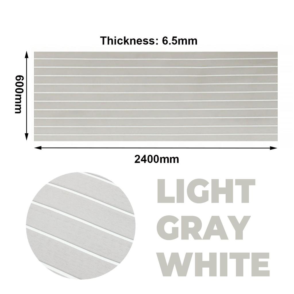 2.3M 2.4M 8 Styles Self-Adhesive EVA Foam Decking Sheet Faux Teak Synthetic Boat Marine Flooring Accessories Brown Gray Striped