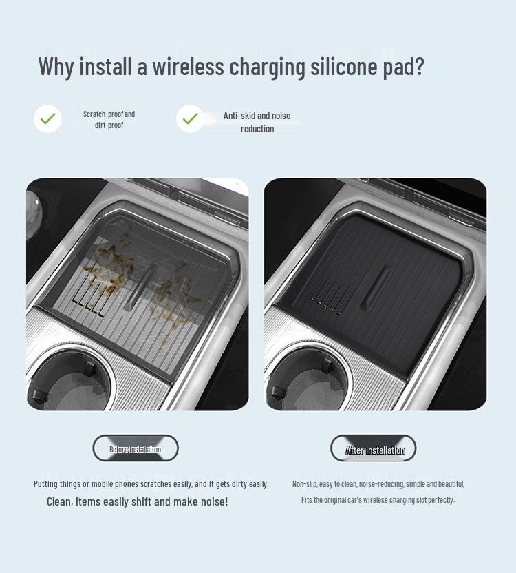 Mazda 24 EZ-6 Silicone Wireless Charging Pad: Anti-slip, Dustproof Car Accessory