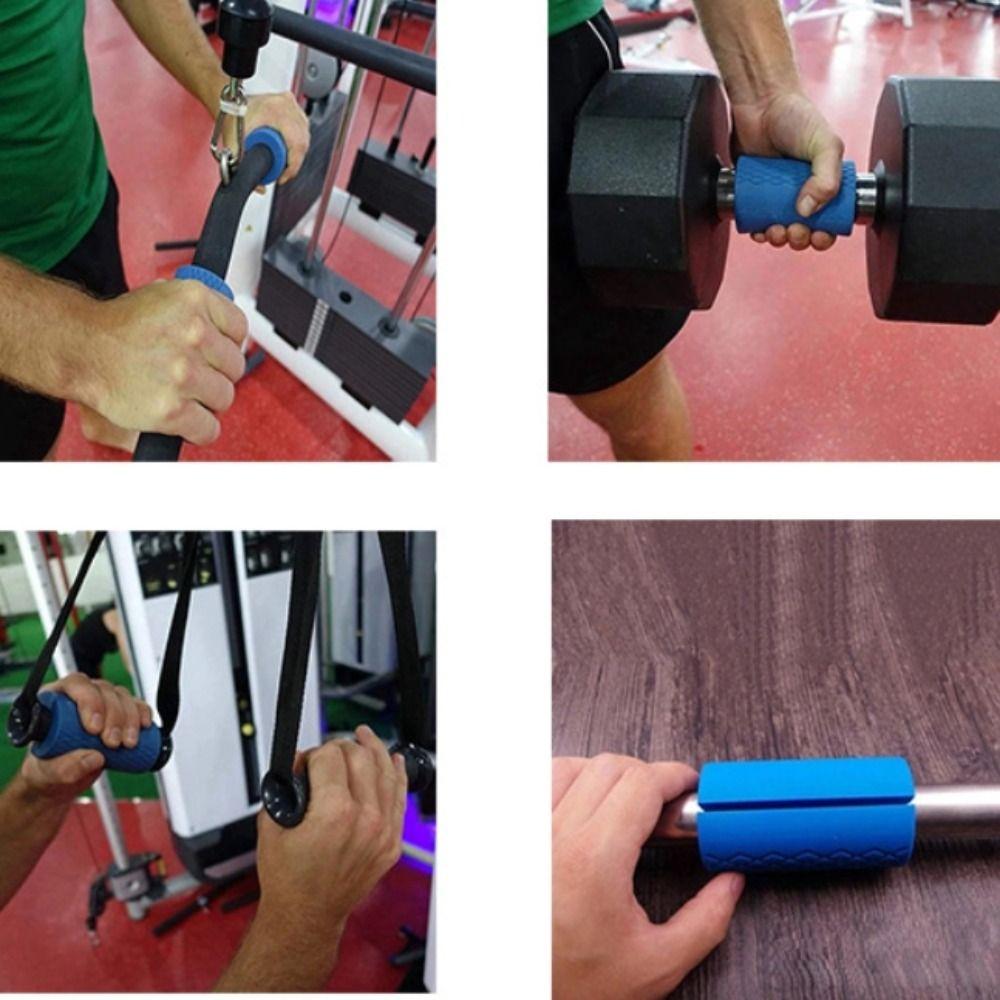 Увеличение трения Хват для штанги Тяжелая атлетика Фитнес-оборудование Силиконовый хват для гантелей Бодибилдинг