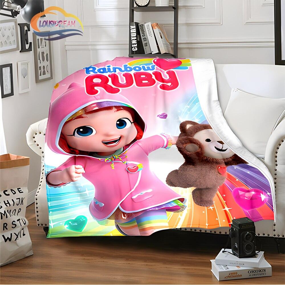 3D мультсериал Радужная Руби Детское одеяло Лулу и медвежонок милое одеяло Одеяло для интеллекта и приключений Анимационное одеяло