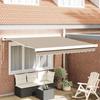 vidaXL Retractable Manual Awning Beige 300x250 Cm 3330063