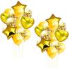 28 шт. шаров, украшения для вечеринки в честь Дня рождения, конфетти, 18 дюймов, фольгированные шары в форме звезд и сердец, украшения для свадьбы, гелиевые шары для вечеринки по случаю рождения ребенка для девочек и мальчиков