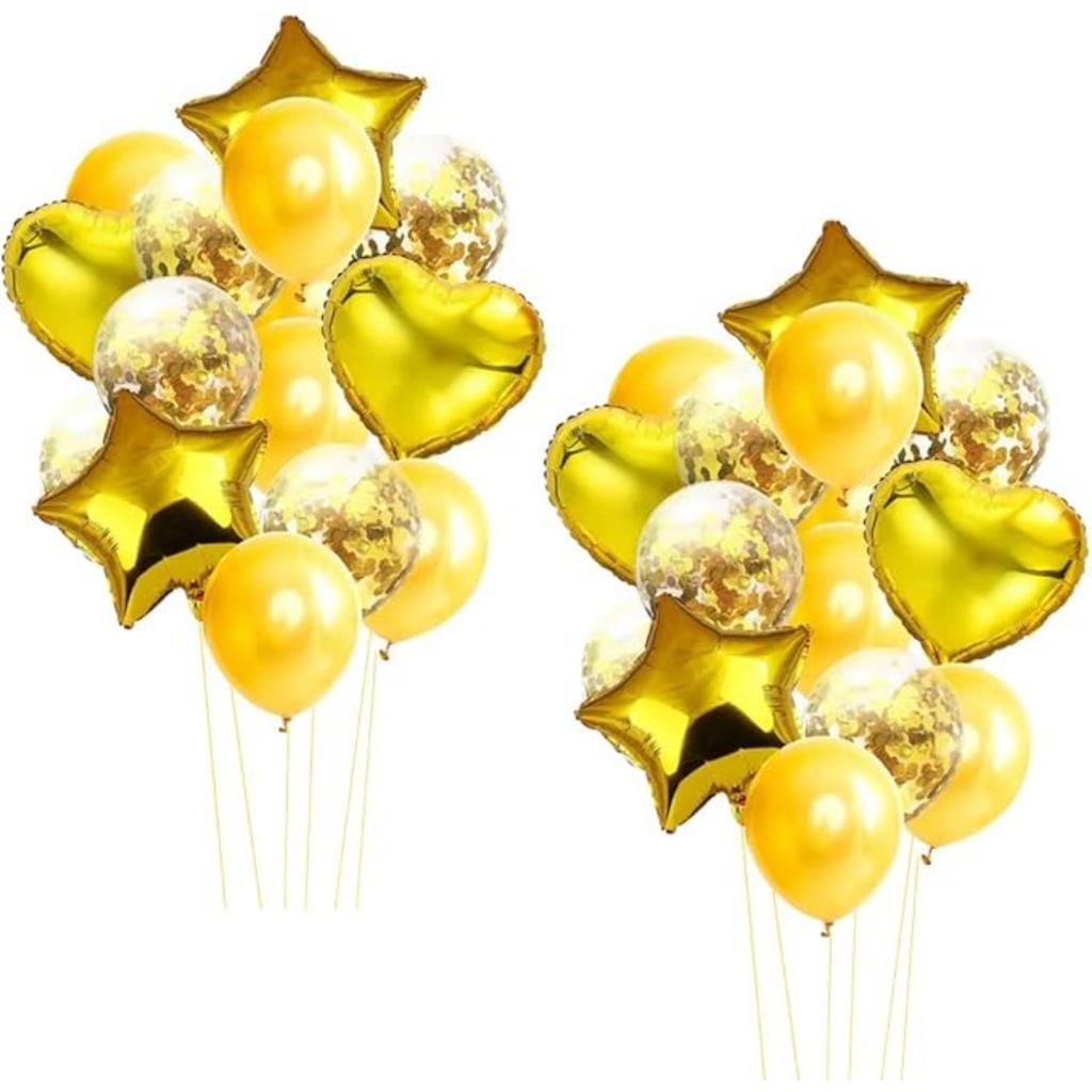 28 шт. шаров, украшения для вечеринки в честь Дня рождения, конфетти, 18 дюймов, фольгированные шары в форме звезд и сердец, украшения для свадьбы, гелиевые шары для вечеринки по случаю рождения ребенка для девочек и мальчиков