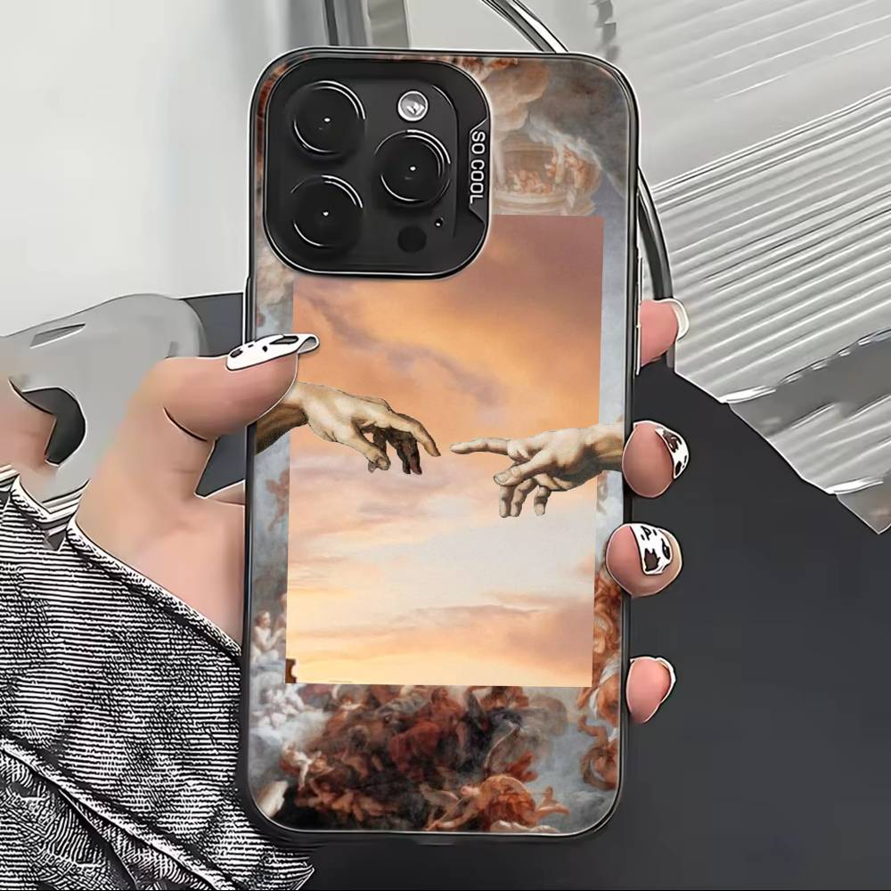 R-Renaissance art Painting Phone Case For iPhone 17,16,15,14,13,12,11 Plus,Pro Max,XS,Colored Silver Plated Inside Cover