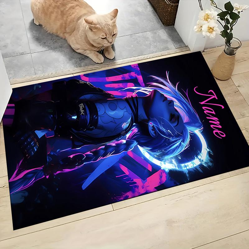Custom Name Llama Party Invitation Carpet Rug Customizable Soft Washable Anti-Slip Home Living Room Sofa Mats Personalized Rug. 0909166