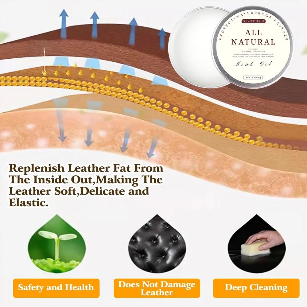 Крем на основе норкового масла для кожаной обуви сумок Уход за кожей Крем для ухода за кожей Мастерство по коже уход за кожей/пластиком/резиной