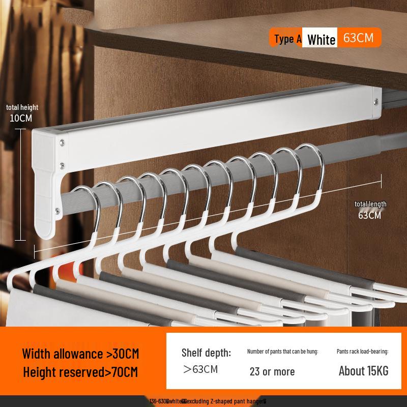 Телескопическая выдвижная вешалка для брюк для шкафов