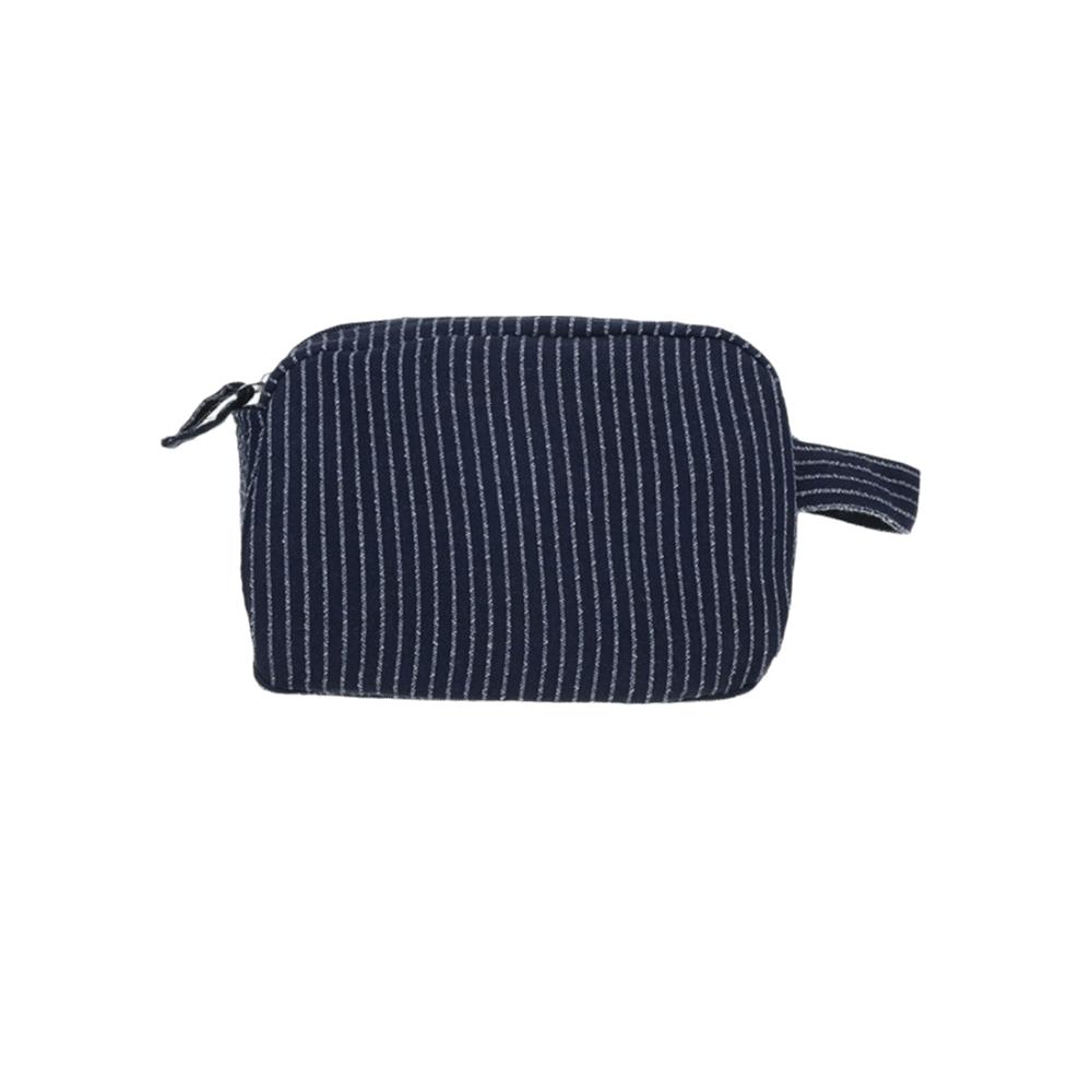Lightweight Striped Cosmetic Bag Portable Makeup Bag New Storage Bag Daily Use
