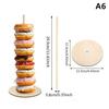 Wooden Doughnut Holder Dessert Display Rack Dim Sum Bread Sales Rack Donut Stand Birthday Party Wedding Table Decoration