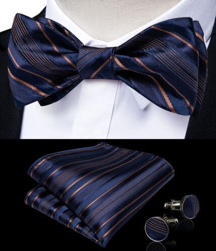 Мужской шелковый галстук-бабочка, регулируемый галстук-бабочка, набор запонок с цветочным принтом пейсли