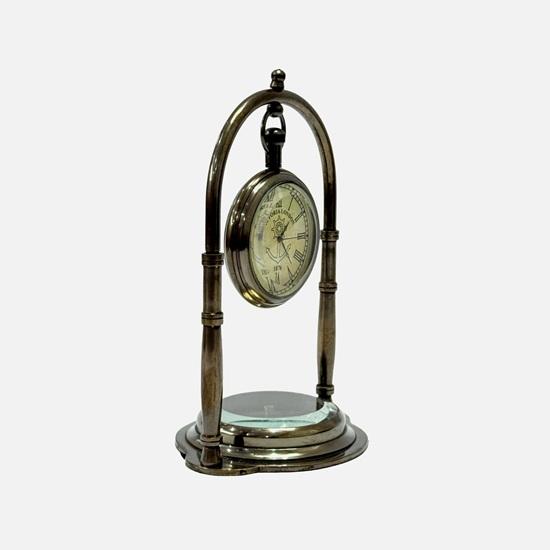 13.97 Cm Victorian Style Clock with Compass Unique Desk Decor Gift Wedding, Thanksgiving, Chinese New Year, Christmas