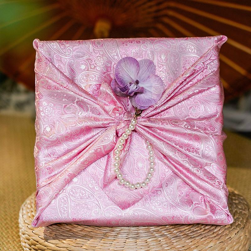 70x70cm Japanese Style Bento Packaging Cloth Furoshiki Handkerchief Travel Picnic Portable Festival Gift Teacup Wrapping Cloth