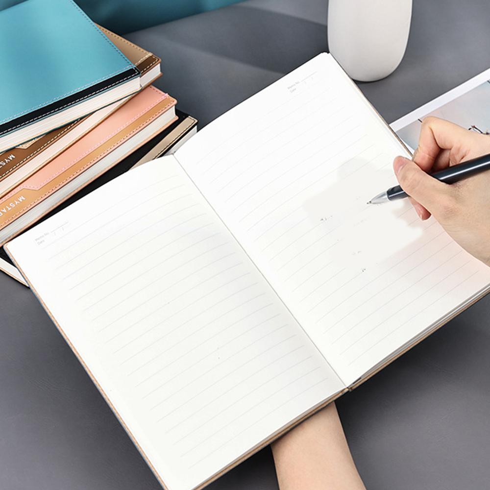 (Бесплатная гравировка логотипа) Простая студенческая тетрадь А5, протоколы деловых встреч, кожаный блокнот, дневник, 128 листов, 256 страниц