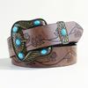 Bohemian West Denim Женский винтажный бирюзовый ремень Женский ремень в стиле суда