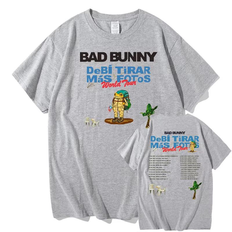 Футболка Bad Bunny Мировой Тур 2026 Debí Tirar Más Fotos Альбом НОВЫЕ Футболки Короткий Рукав Хлопок Y2k Короткие Рукава Классический