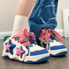 Women Platform Sneakers Star Design Sports Shoes Lace Up Comfortable Shoes Casual Outdoor Running Tennis Sneakers Female