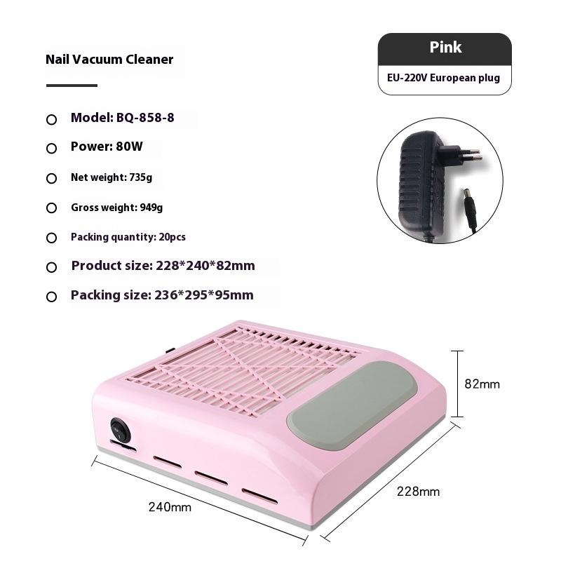 Профессиональный мощный пылесос для ногтей, вытяжной вентилятор для нейл-арта, вакуумный коллектор, пылесос для гелевых ногтей, оборудование для нейл-арт салона