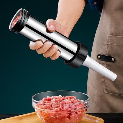 Ручная колбасная набивочная машина Комплект Мясорубка Наполнитель 4 насадки Сделать колбасу Машина Домашняя Кухонная Кулинарный инструмент